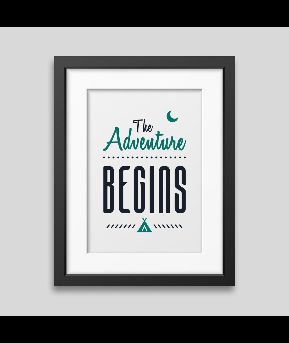 Affiche encadrée The adventure begins